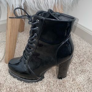 Black Platform Booties